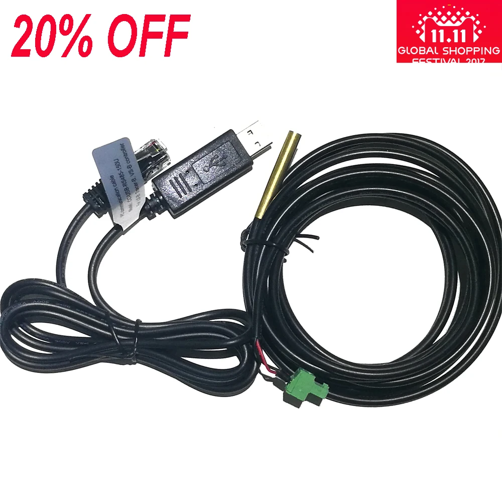 

Battery Temperature Sensor +PC communication cable for EPSolar Tracer VS LS series Solar Controller