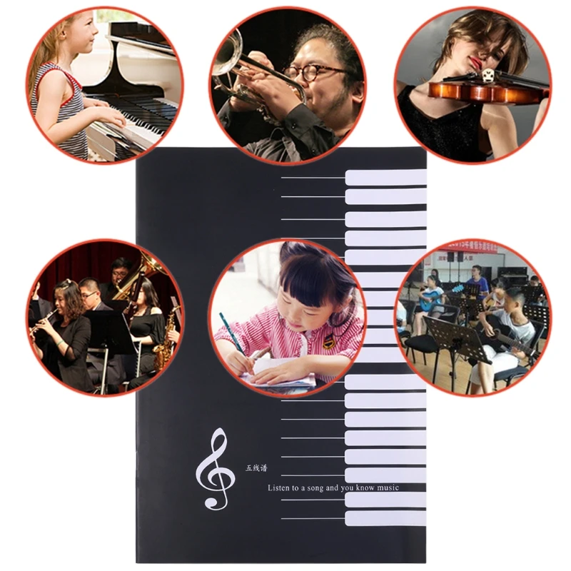 

18 Sheets Music Practice Notebook Piano Violin Book Universal Five-line Spectrum