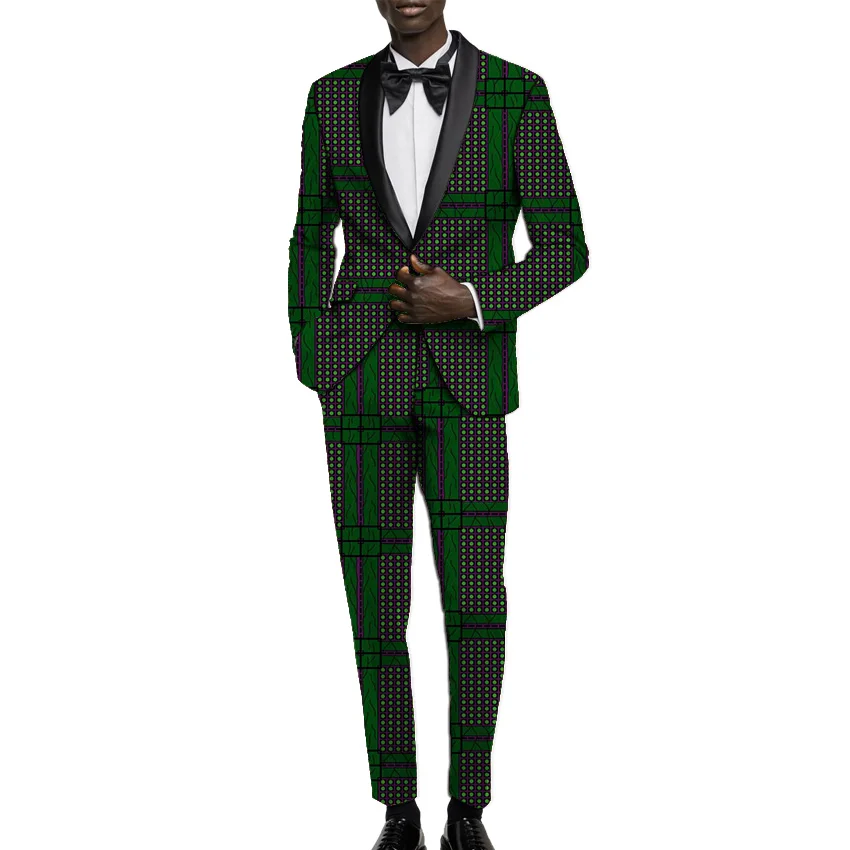 African Print Blazer With Trouser Men S Suits Dashiki Wedding Wear