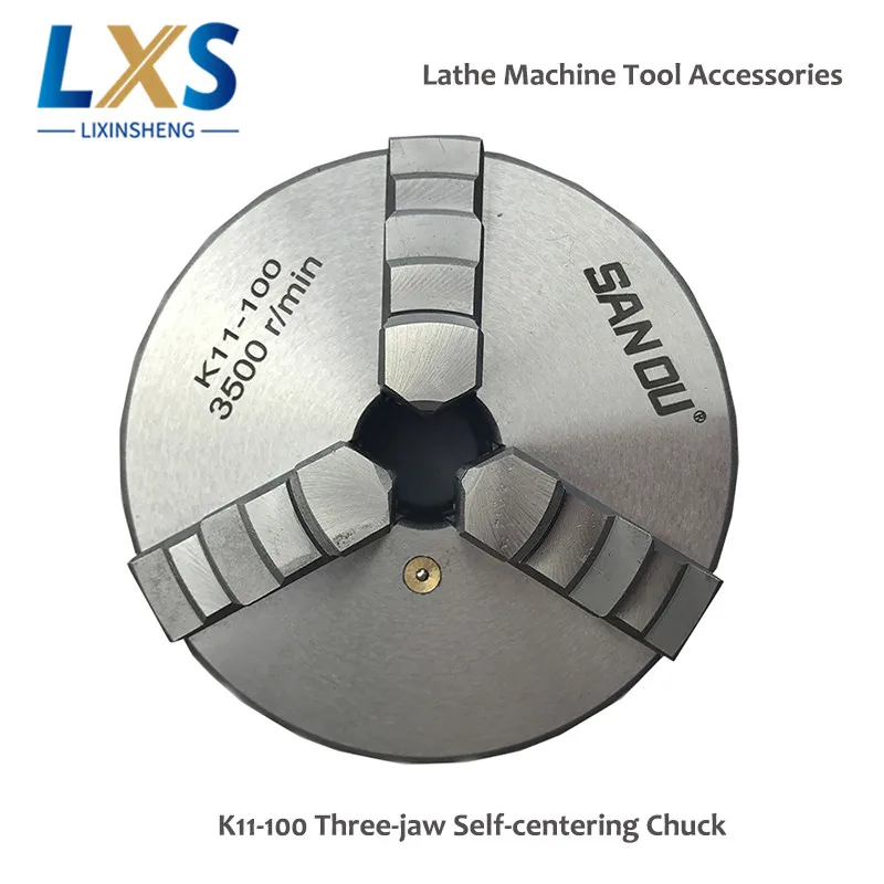 

SANOU K11-100 Manual 4 Inch 3 Jaw Hardened Steel Self Centering Lathe Chuck For Drilling Milling Machine