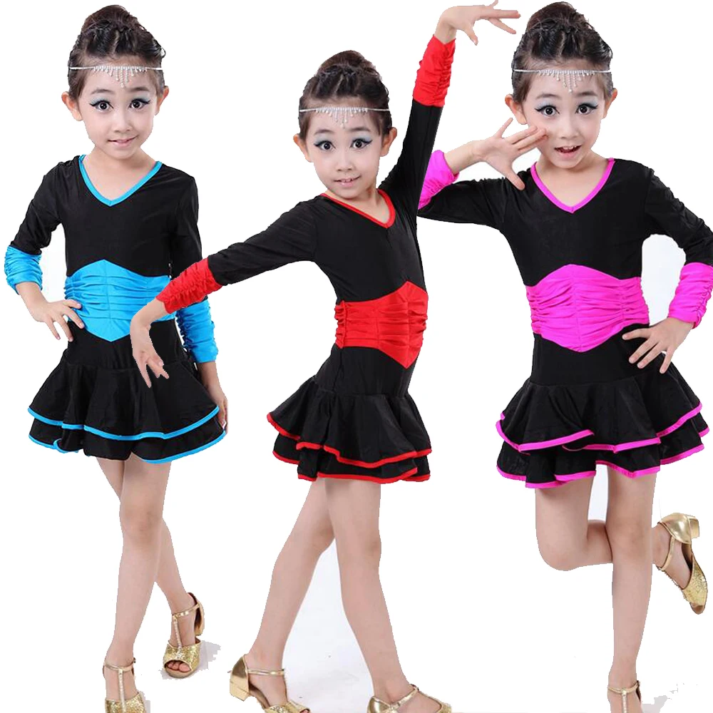Fashion New Girls Black LAce Latin Salsa Dancing Dress Kids Party Dance Costumes Size 120-160 Fashion New Girls Black LAce Latin Salsa Dancing Dress Kids Party Dance Costumes Size 120-160