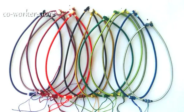 

variations color 10pcs silk thread knot cord chain pendant necklace 18"