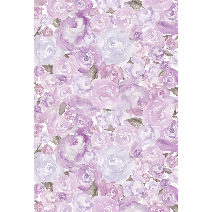 Customized 3d purple spring blossom photographic background backdrop for newborn floral portrait photography studio backdrops |