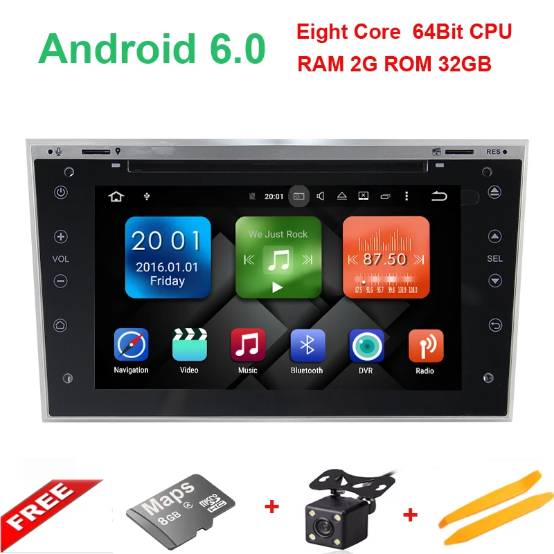 8 Core Android 6 0 2 din Car DVD Stereo for Vauxhall Opel Astra H G