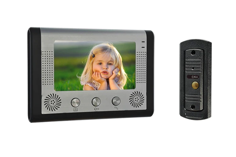 7 Inch Big LCD Display IR Night Vision Video Door Phone