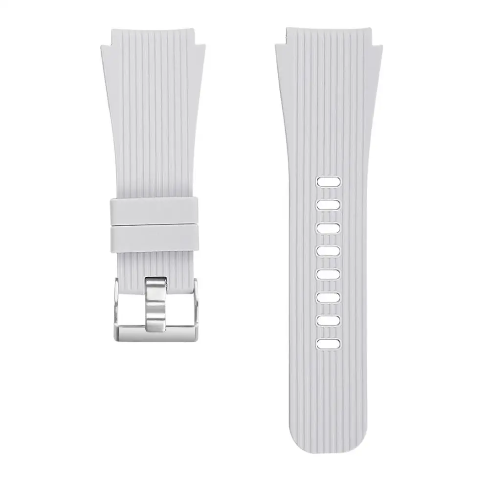 22 мм силиконовый ремешок для samsung Galaxy Watch спортивный резиновый сменный Браслет ремешок для часов для Galaxy Watch 46 мм черный белый - Цвет ремешка: Gray