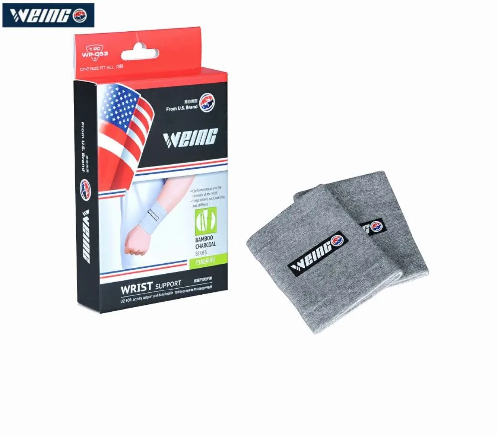 

2018 WEING WP053 Comfortable Breathable Wristband Bamboo Charcoal Bandage Sweat-absorbent Wrist Support For Sports Protection