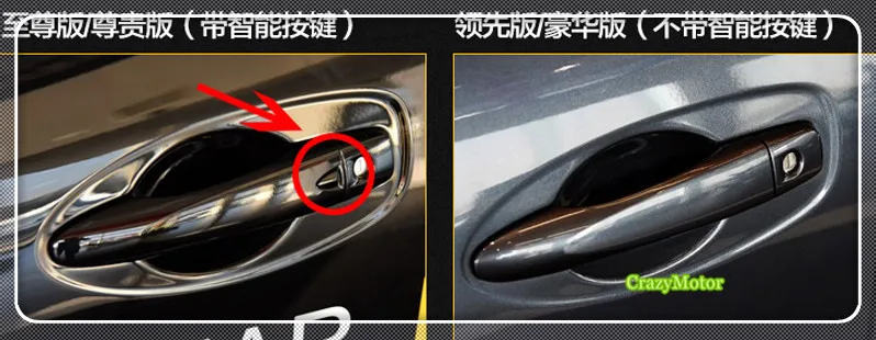 ABS Хромированная боковая дверная ручка Накладка аксессуары для Renault Kadjar автомобильный Стайлинг