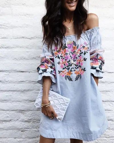 

Women's White Short Mini Dress Casual Dress Beach Boho Summer Evening Party Sundress Us Dress