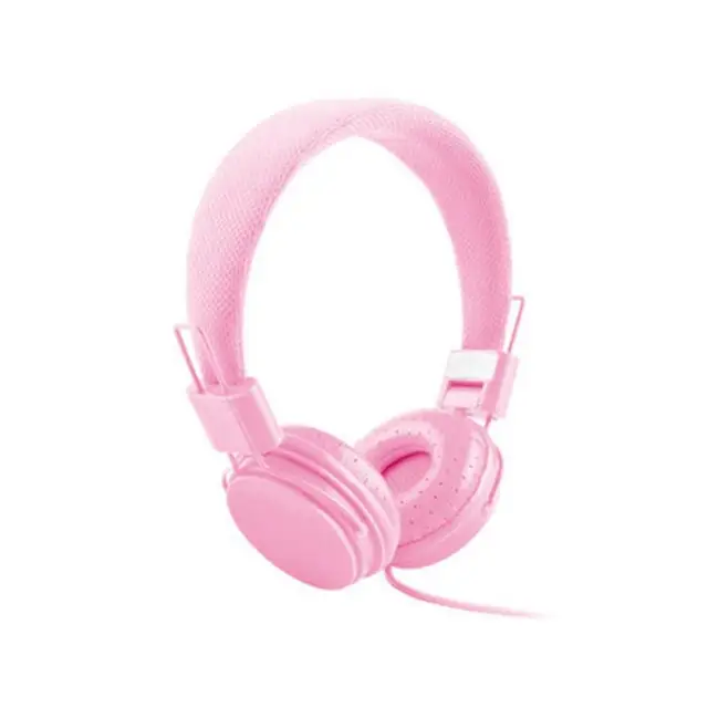 Girl Colored Cute Headphones Foldable Headset Pink Earphones With Mic