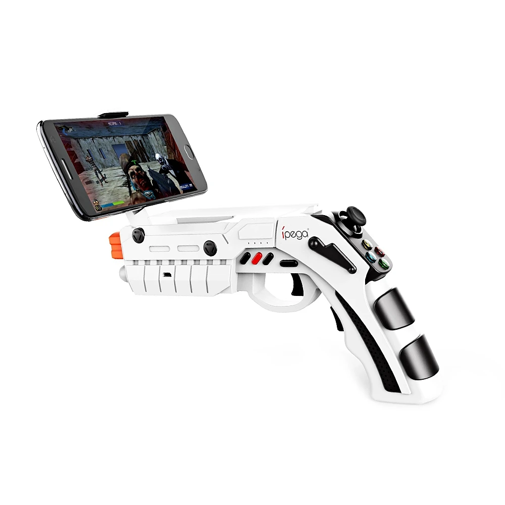 Beste IPEGA PG 9082 Contr ocirc;le Para Celular Arma Gun Controller AR Mobiele Gaming Voor iPhone Bluetooth Controller voor Android IOS Telefoon
