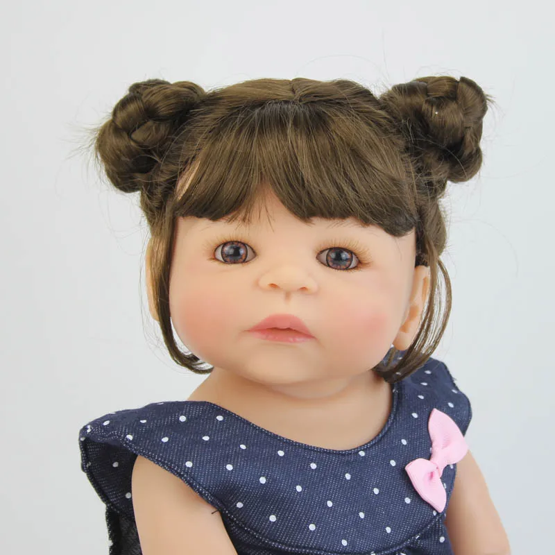 57 см полное Силиконовое боди винил Reborn девушка Реалистичная кукла-младенец новорожденных принцесса Малыш игрушка Bonecas водостойкий подарок