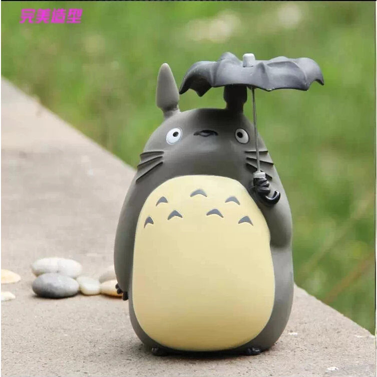

Hayao Miyazaki Anime Cartoon Totoro with Umbrella PVC Action Figure Collectible Toy Doll 8" 20CM Christmas Gifts Free Shipping