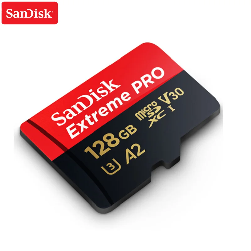 Карта памяти Micro SD Extreme Pro Micro SD Card до 170 МБ/с. A2 V30 U3 64 Гб 128 sandisk TF карта, карта памяти Micro SD с адаптером SD