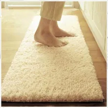 Длинные ворсинки коврик двери Спальня Кухня дверь ванной коврик водопоглощающий и Противоскользящие Мат Ковер настройки