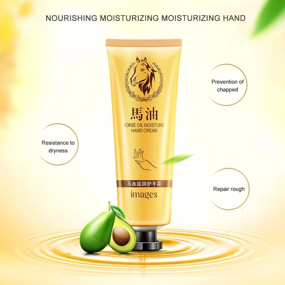 

Horse Oil Repair Hand Cream Moisturizing Anti-Aging Skin Whitening Hand Cream Skincare Nourishing crema de manos Winter