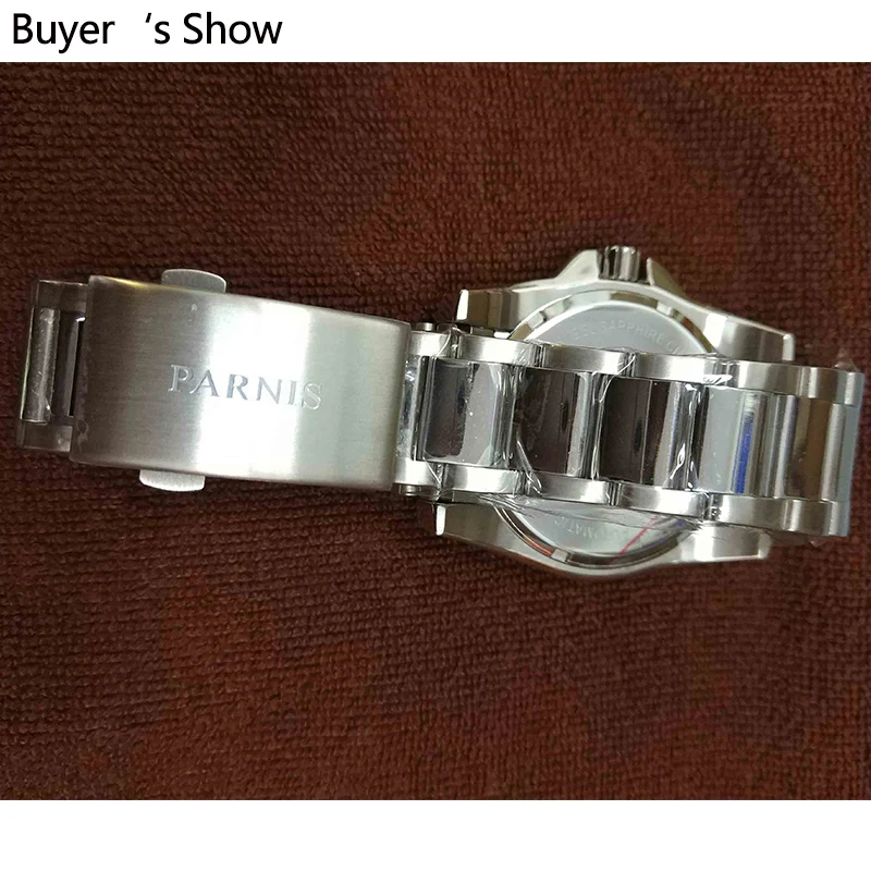 Parnis 44Mm Rotating Bezel Automatic Diver Men Watch Waterproof 200M Metal Mechanical Mens Watches-6
