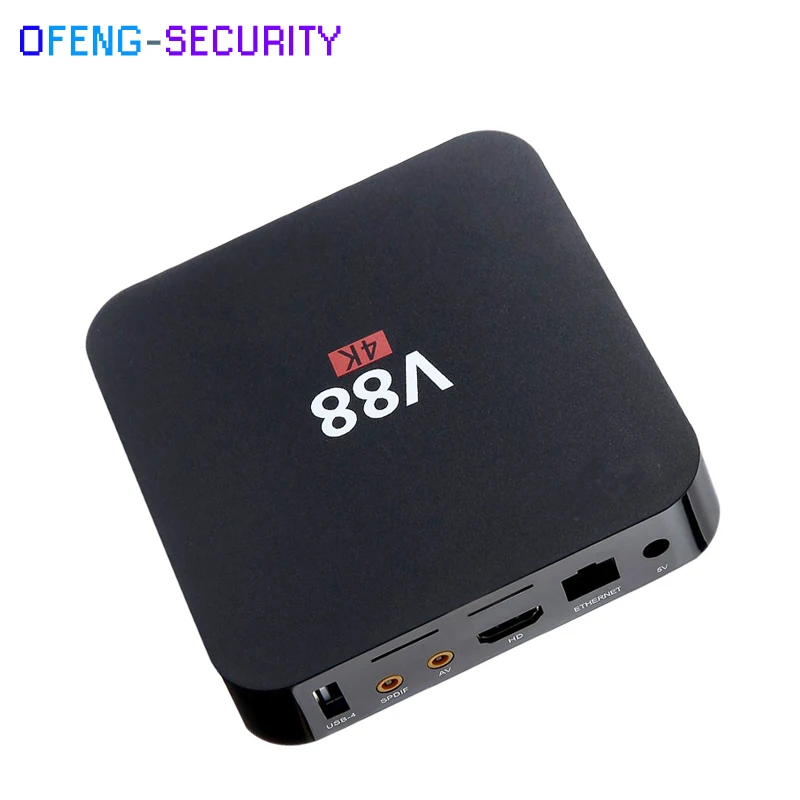  Android 6.0 Smart TV Box conversor smart tv SCISHION V88 4K Rockchip 1G RAM 8G ROM Quad Core 4 USB 