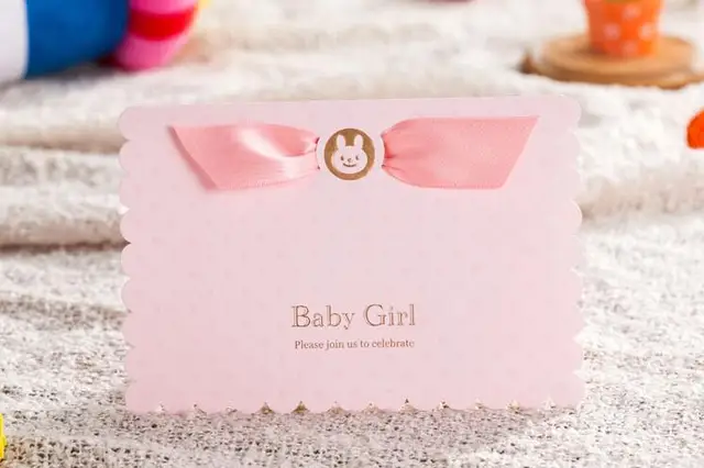Lovely Pink Customized Girl Baby Shower Birthday New Born Party