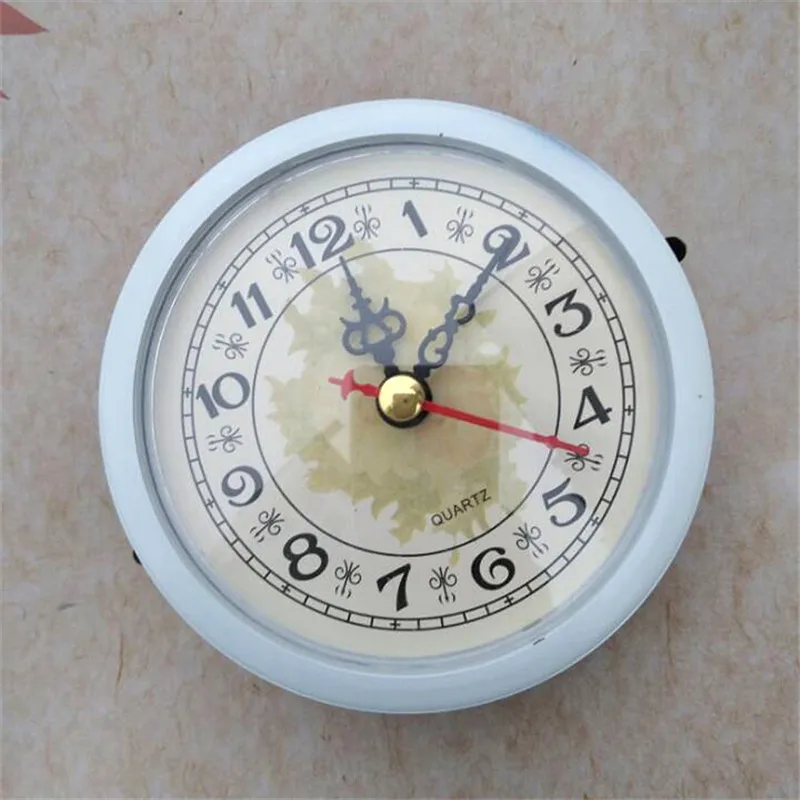 

5PCS/Lot White QUARTZ INSERT CLOCK 82MM Built - in Clock Insert Quartz Clock Head Metal Craft Clock Accessories
