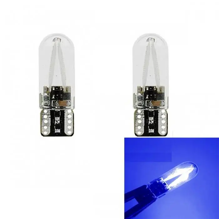 

T10 2-COB LED W5W 194 2W 3000K Automotive filament Cold blue Light Indicator Lamps (2 PCS)