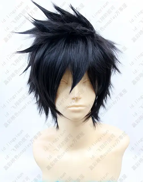 Psycho Pass Kogami Shinya Anime Hair Short Black Spiky Cosplay Wig