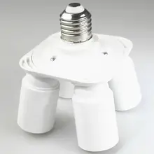 Adeeing E27 с 1 до 4-головка базовый розетки в 1 разветвитель Свет Лампа адаптер держателя лампы практичный основание светильника