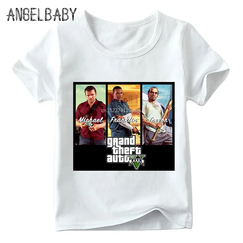 

Children GTA Street Fight Long With GTA 5 T shirt Baby Boys/Girls Fashion Summer Tops Kids Casual T-shirt,HKP2180