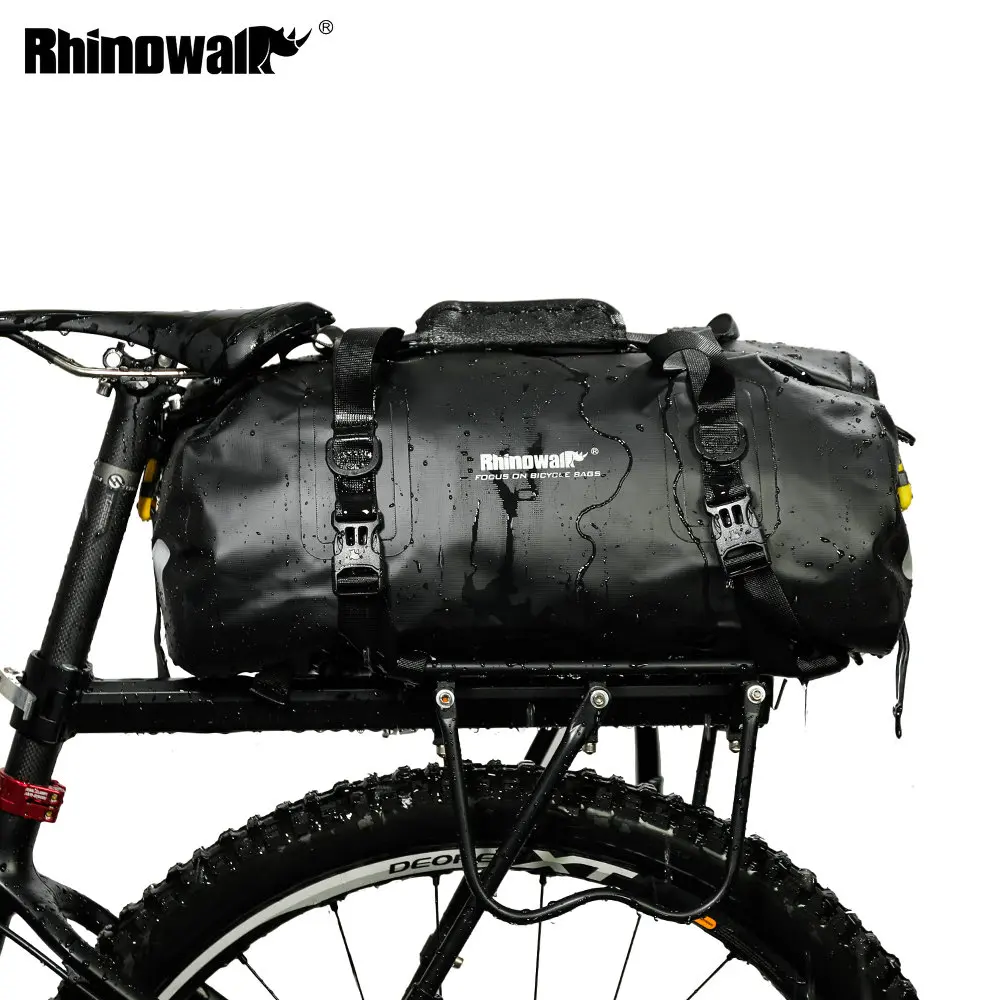 Perfect Rhinowalk Bicycle Saddle Bag Full Waterproof Travel Handbag Casual Cycling Bike Luggage Carrier Bag Shoulder Crossbody Bag 20L 1