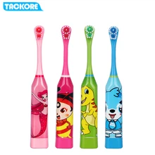 Детская звуковая зубная щетка Милая мультяшная отбеливающая зубная щетка мягкая щетина детская двухсторонняя щетка
