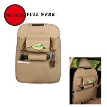 Органайзер на заднее сиденье автомобиля, сумка из искусственной кожи для еды, напитков, телефона, карты, универсальный контейнер для хранения, корзина, сумки для хранения