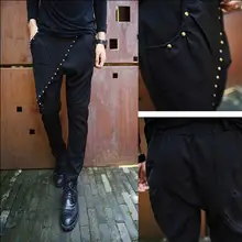 Корейский летний низкий прилив промежность брюки шаровары Большой размер Мужская Повседневная Хип-хоп ноги брюки парикмахер певица костюмы