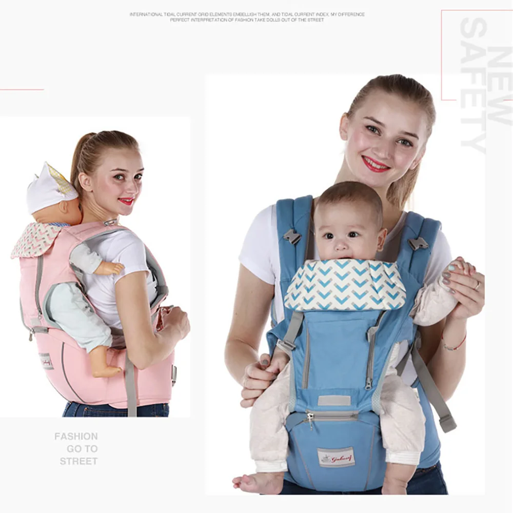 Gabesy Ergonomic Baby Carrier Infant Kid Baby Hipseat Sling Front Facing Kangaroo Baby Wrap Carrier for Baby Travel 0-36 Months
