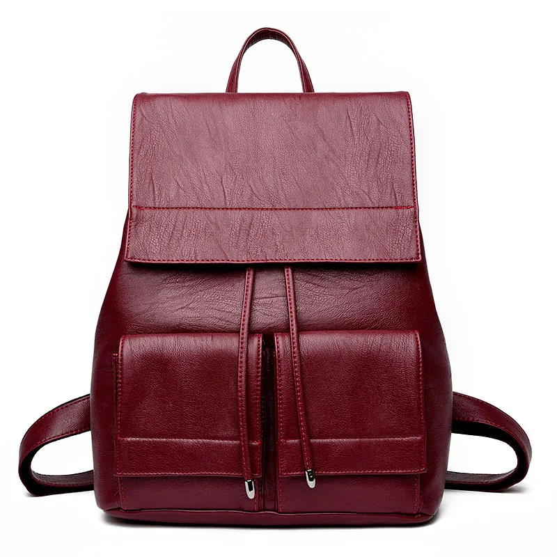 

Fashion Preppy Style Women Backpack High Quality Youth Leather Backpacks for Teenage Girls Female School Bag Mochila