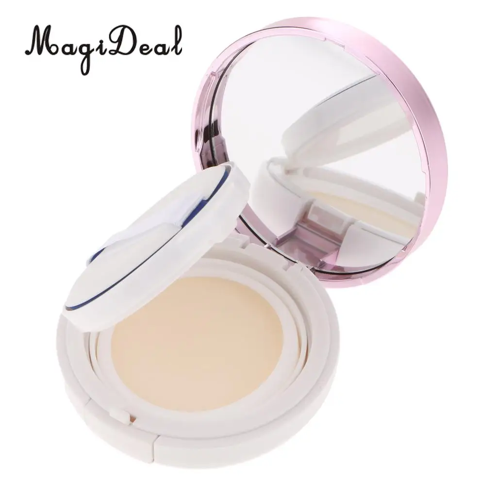 Empty Portable Air Cushion Puff Container Dressing Case Powder Puff Box With Sponge Mirror for BB CC Liquid Foundation Cream