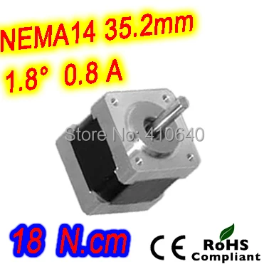 3D-принтеры Шаговый двигатель 14HS13-0804S L34mm nema 14 с 1.8 град 0.8 18 N. см с 4 проводов равно 14HY3402 и 35HS3408