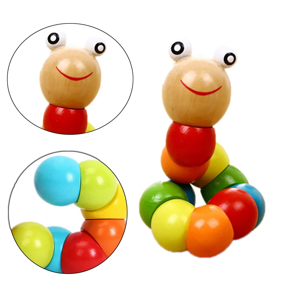 Пазлы красочные деревянные червь Дети Обучающие Развивающие дидактические детские развивающие игрушки пальчики игры для детей Монтессори подарок