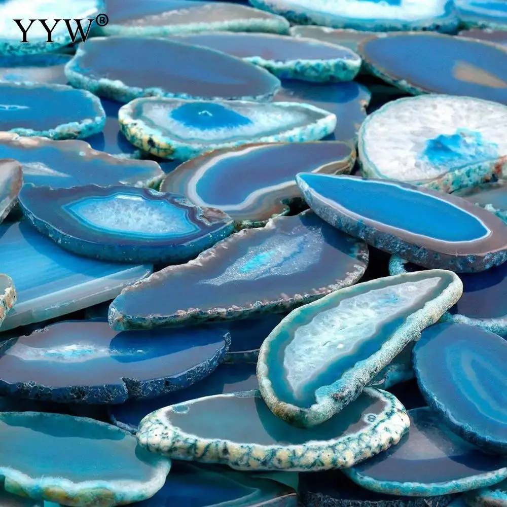 5pcs Natural Onyx Charms Pendants Hole Multi Colorful Slice Irregular Natural Agat Crystal Stone Quartz Wholesale Place cards