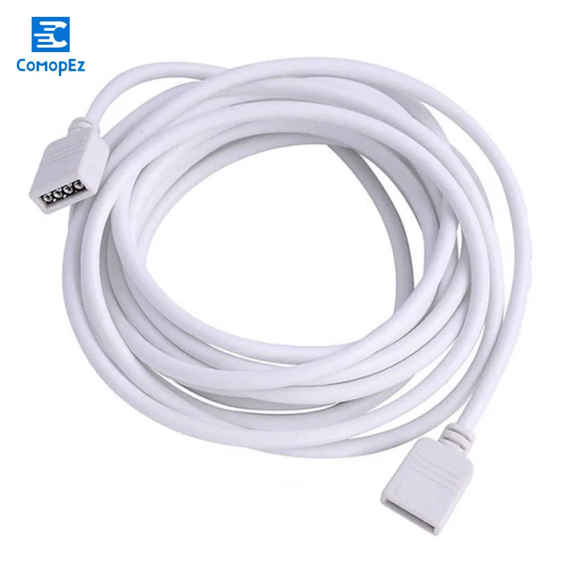 

4 Pin 1M Led Connector RGB LED Strip Extension Cable Cord Wire 4pin for 5050 3528 RGB LED Strips Light Welding Free