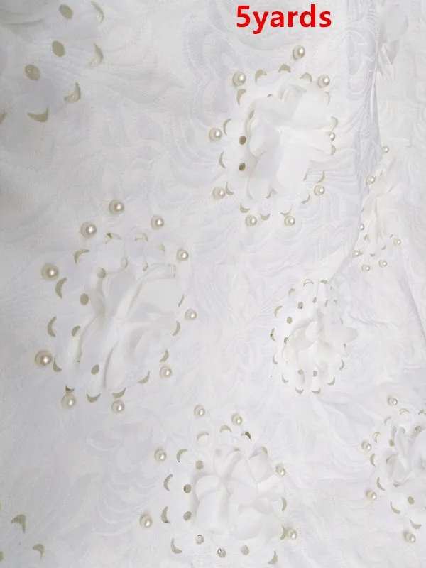 

2019 High Quality Nigerian Tulle Lace Fabrics Latest 3D flowers African beaded Bride French Net Lace Fabric JUNCJUL151