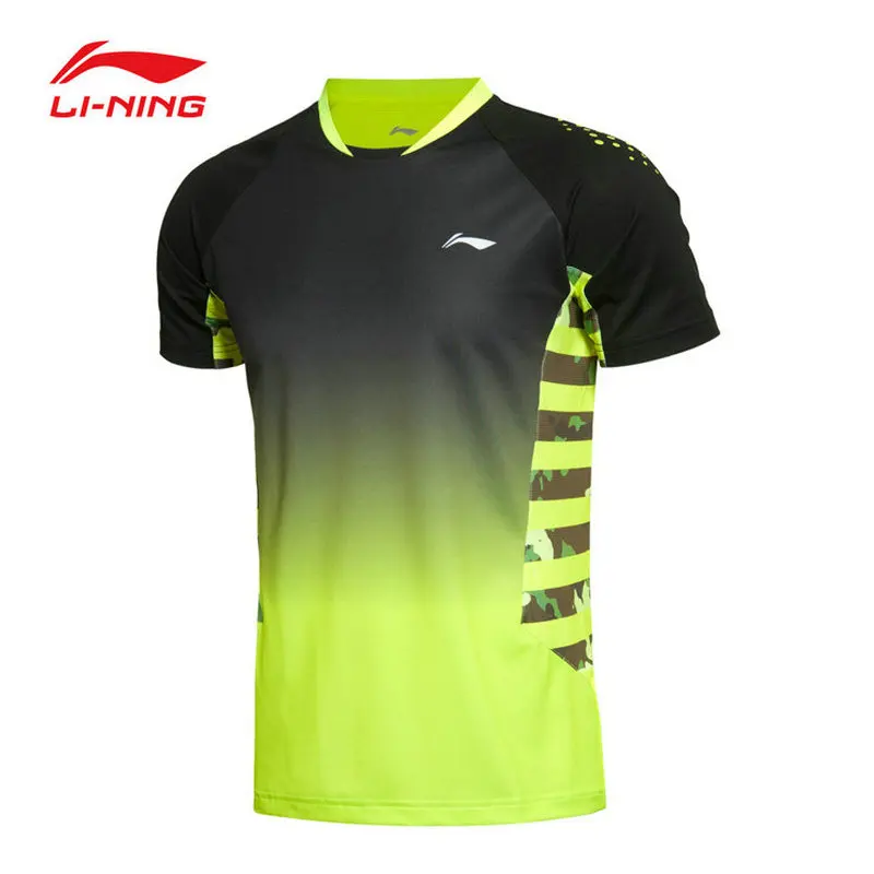 

Li-Ning Men's Professional Badminton Match Jersey Breathable Quick Dry Short sleeves Li Ning Sleeve Sport Jersey AAYK291