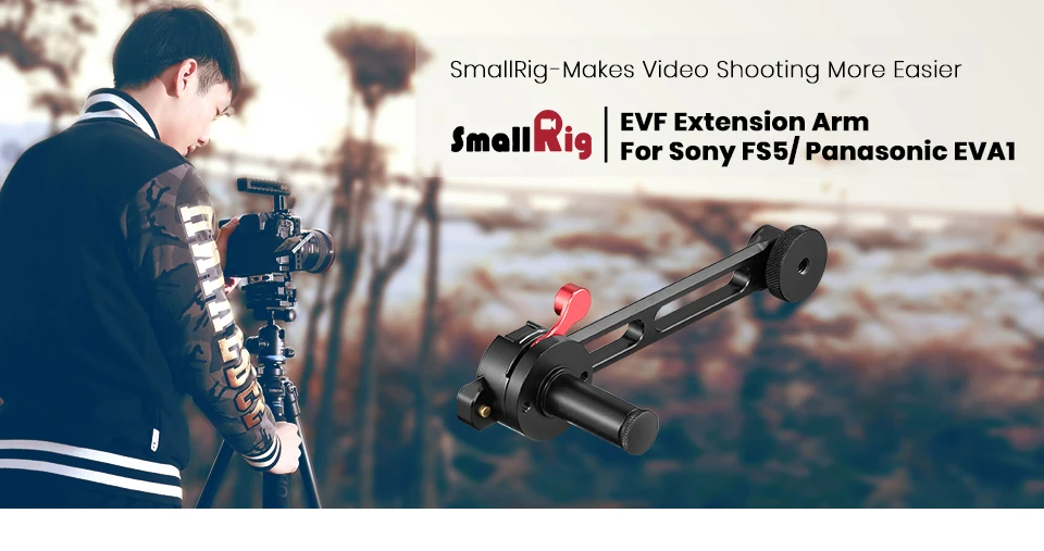 SmallRig EVF раздвижная штанга для sony FS5 и Panasonic EVA1 до крепление для цифровой зеркальной камеры Камера монитор с ЖК-дисплеем-2200