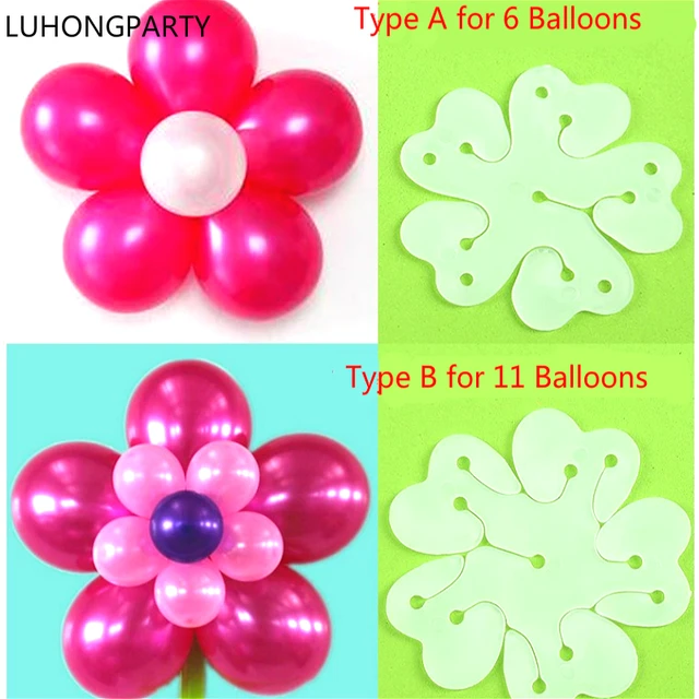 10pcs/lot Balloon Seal Clip That Combine 6 Balloons to Flower Shape Multi Balloon Sticks Balloon Accessory