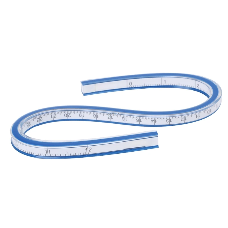 

1pc 4 Choice Flexible Curve Ruler Drafting Drawing Measure Tool Paper Craft Supplies Bendy Curve Measure Drafting Sewing Tool