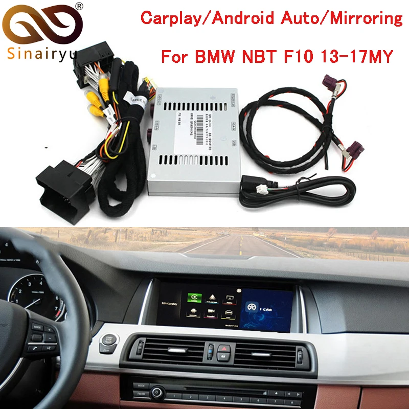 

Sinairyu Aftermarket F10 OEM Apple Carplay Android Auto Solution Upgrade IOS Airplay Retrofit Box for BMW 5 series Plug and Play