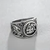 Cxwind Retro Odin símbolo anillos nórdico vikingo runas anillos para los hombres rúnico nórdico Valknut antiguo anillo bobina de joyería de encanto anillos niños ► Foto 3/6
