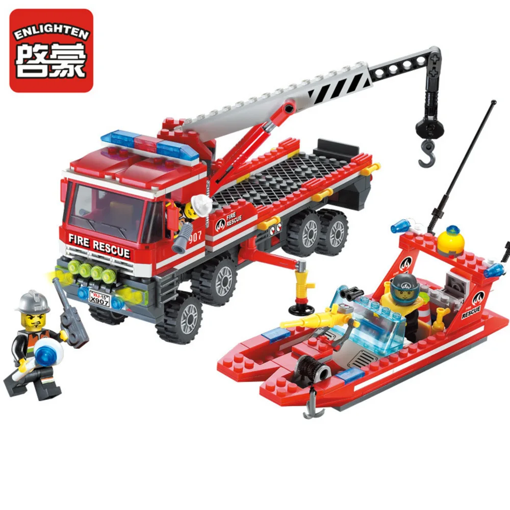 ENLIGHTEN All-Terrain Truck Blocks 417pcs Bricks Model Building Toys for Children Assembled DIY Toy Gift Brinquedos | Игрушки и хобби