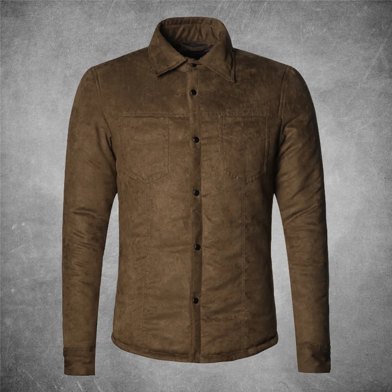 Для мужчин осень модный бренд Slim Fit с длинным рукавом пальто плед хлопок