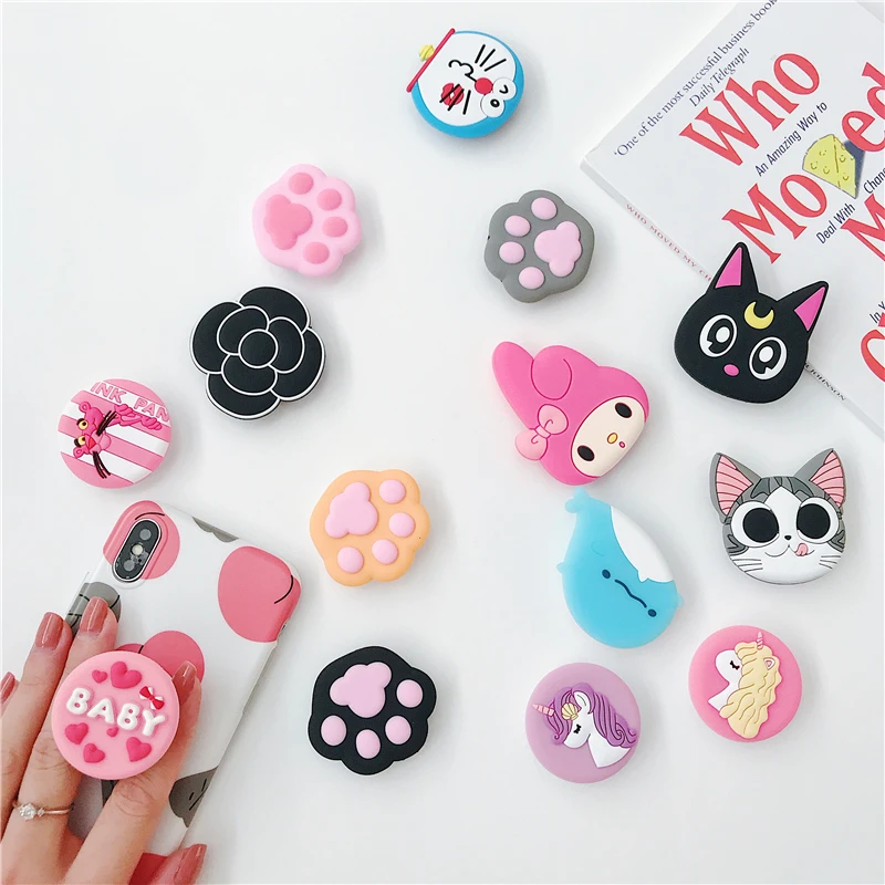 

Universal Mobile Phone Stand Finger Car Holder Bracket Expanding Stand Grip For Iphone Xiaomi Mi9 Redmi Note 7 Cute Doraemon