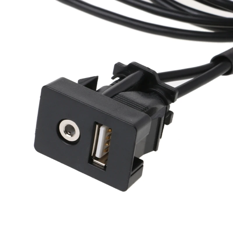 1 м автомобильный удлинитель с USB портом 3 5 мм AUX USB|Кабели адаптеры и разъемы| |